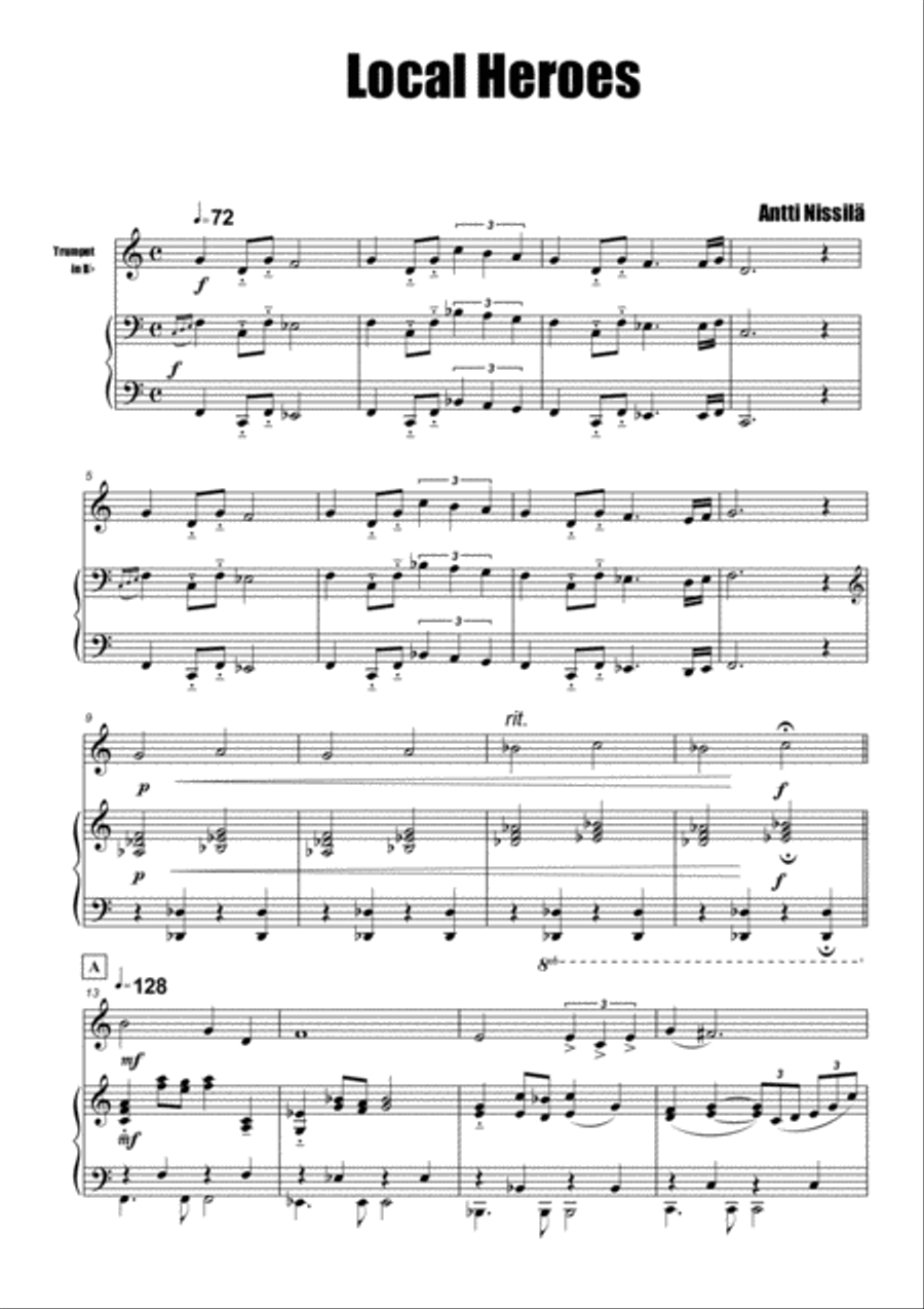 Local Heroes Trumpet Solo scores gallery preview page 1