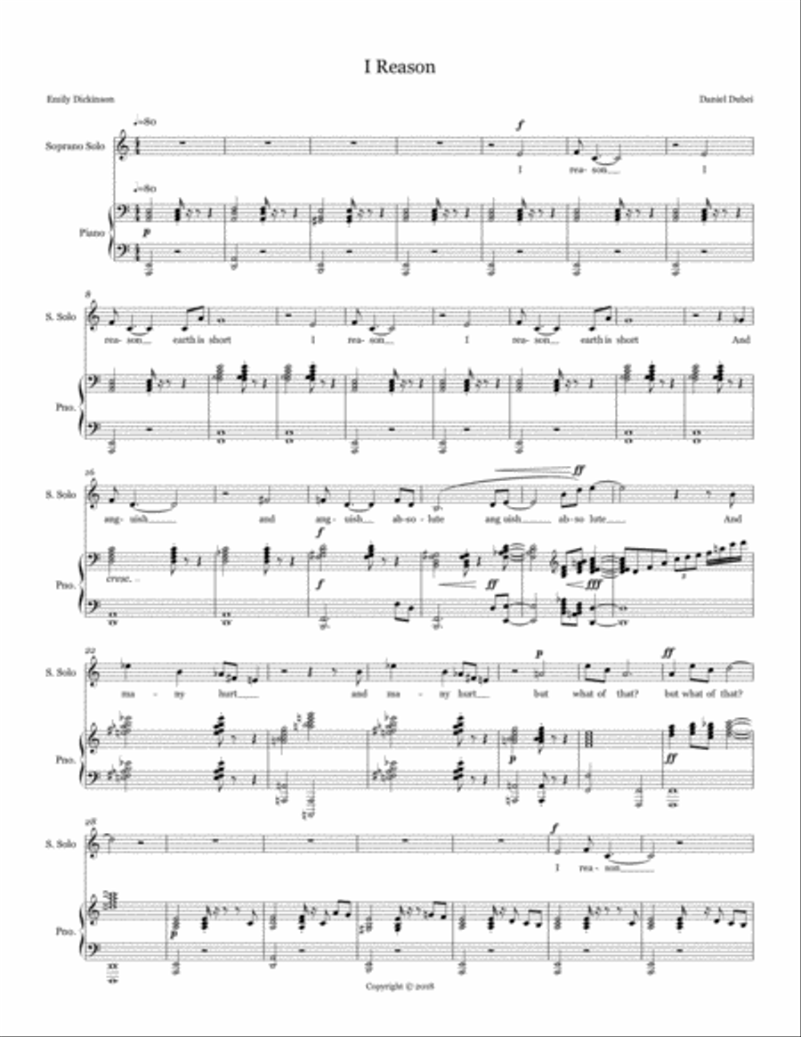 Emily Dickinson's I Reason Voice scores gallery preview page 2