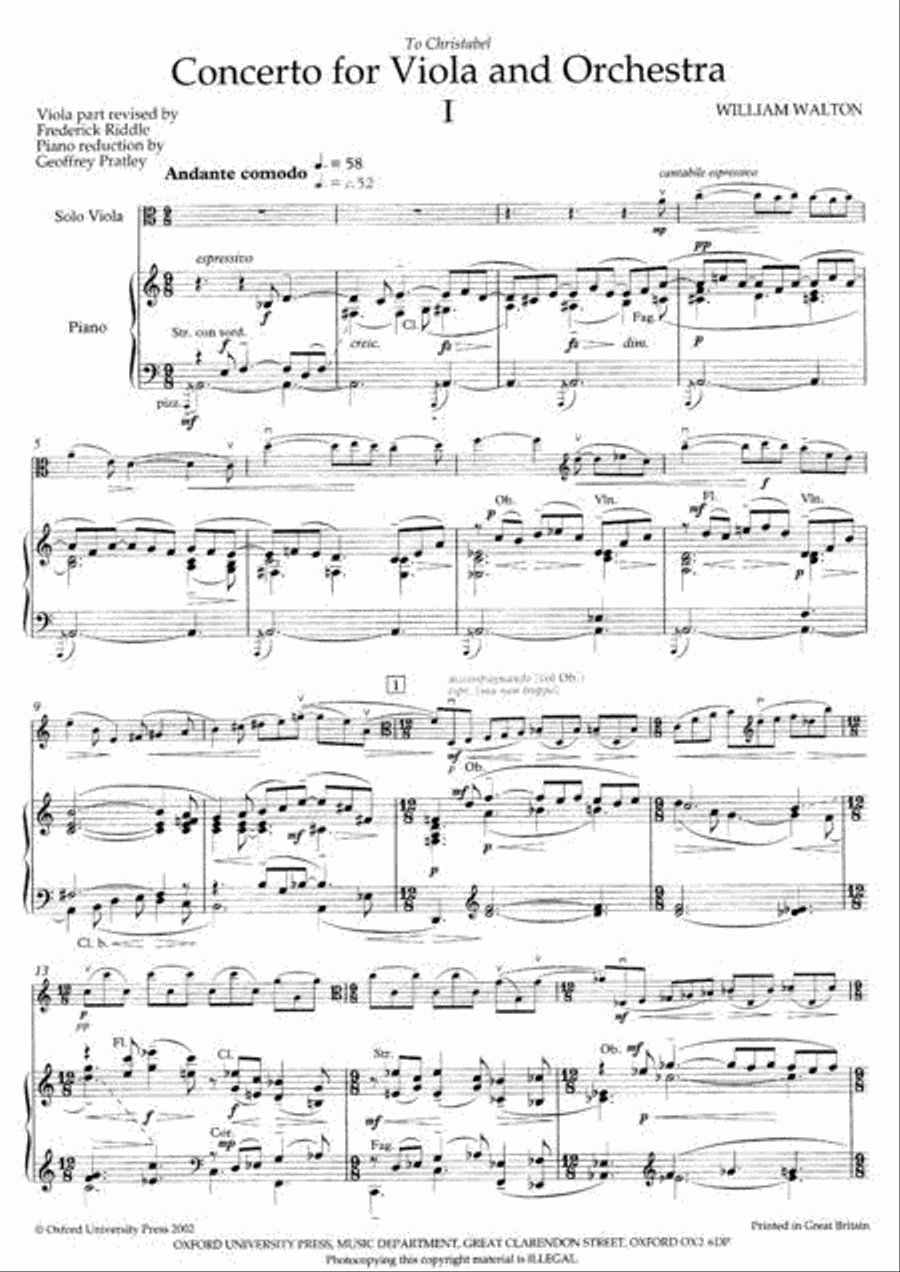 Concerto for Viola and Orchestra Piano Accompaniment scores gallery preview page 3