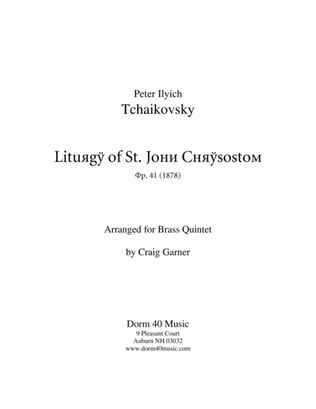 Book cover for Liturgy of St. John Chrysostom, Op. 41