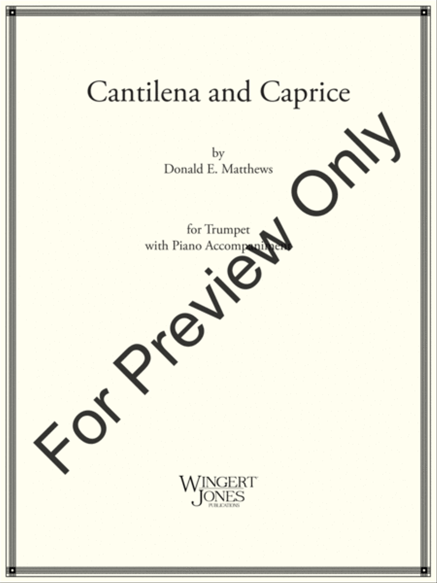 Cantilena and Caprice B-Flat Trumpet scores gallery preview page 2