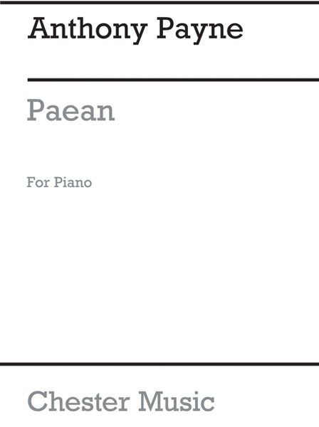 Paean for Solo Piano  Sheet Music