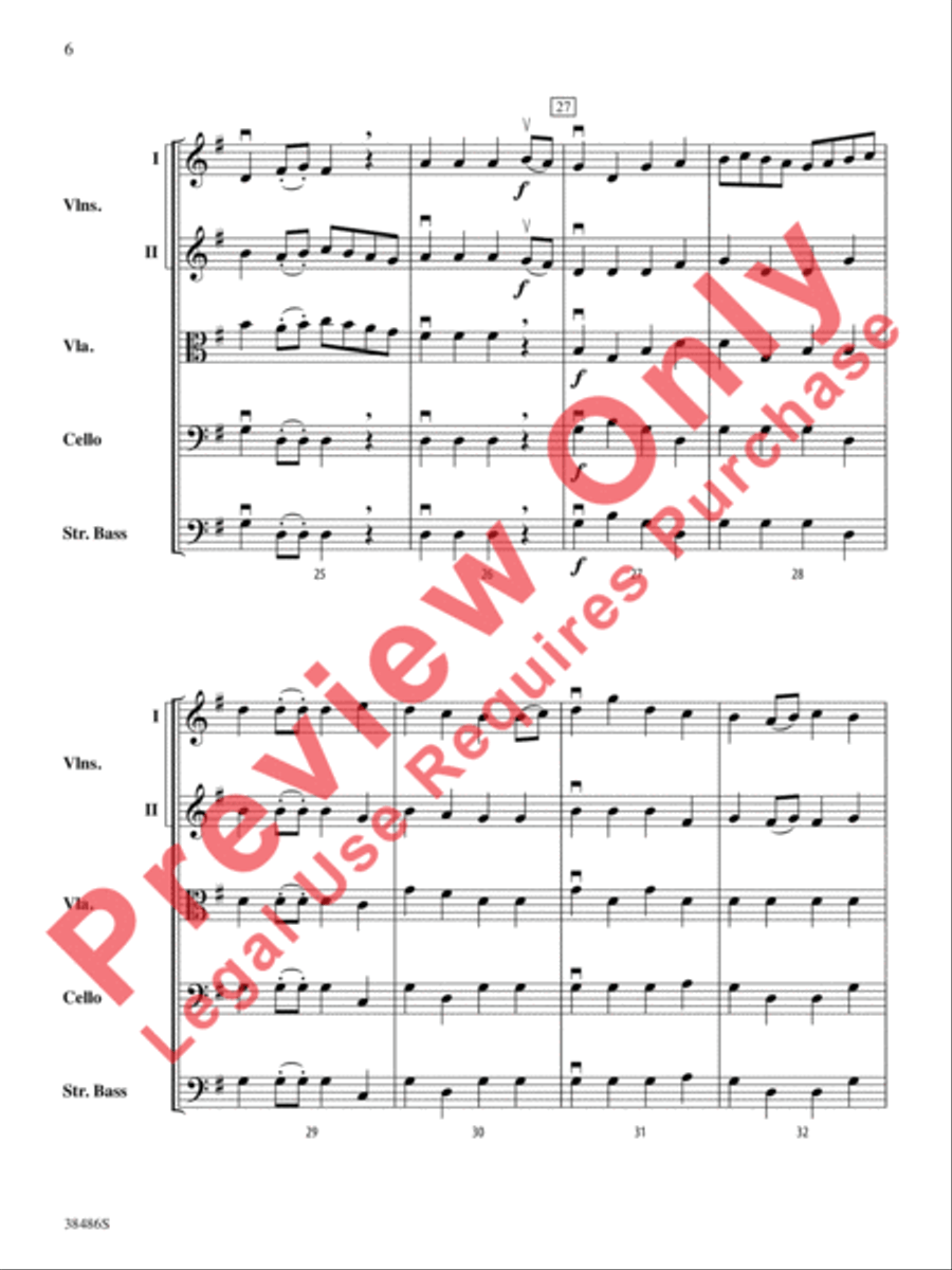 Baroque Fanfare String Orchestra scores gallery preview page 7