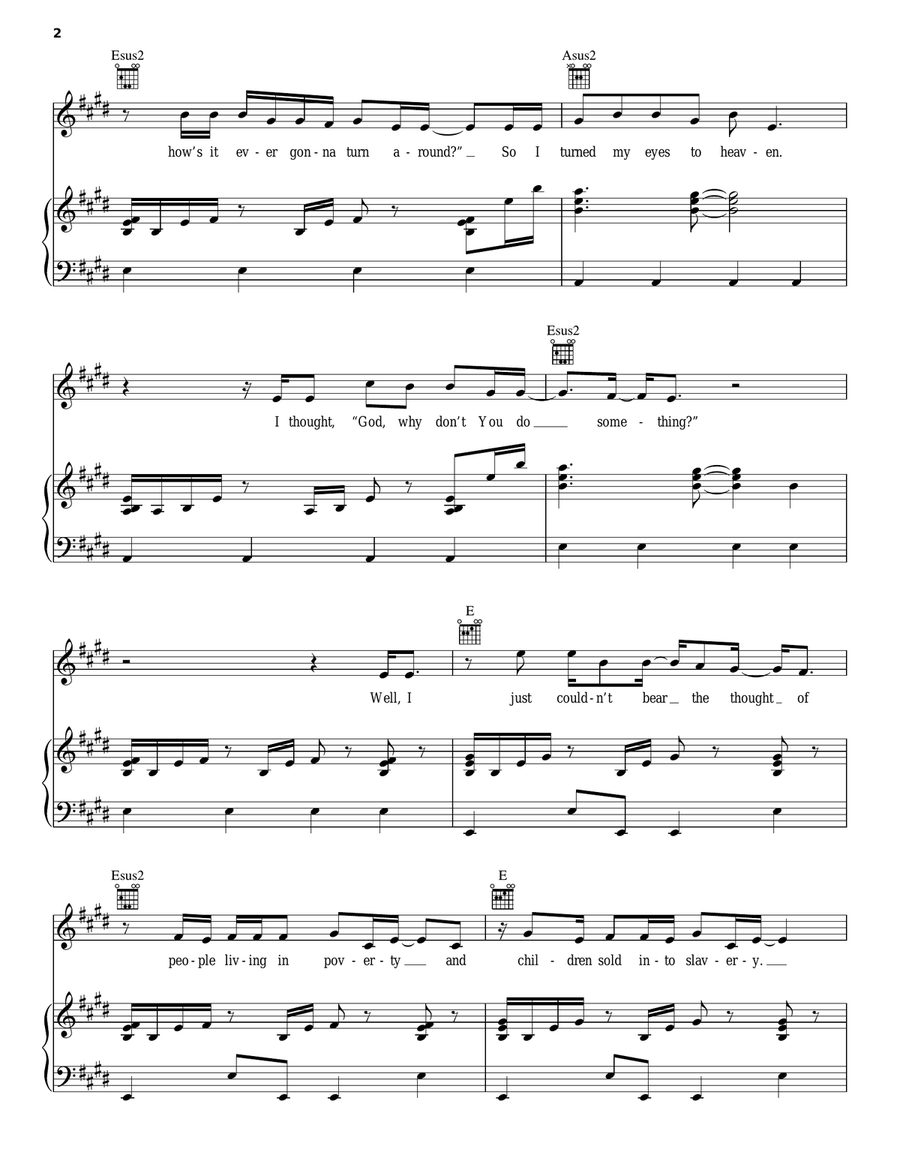 Do Something Piano, Vocal, Guitar scores gallery preview page 2