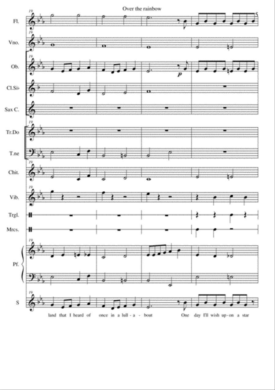 Over The Rainbow (from The Wizard Of Oz) Large Ensemble scores gallery preview page 5