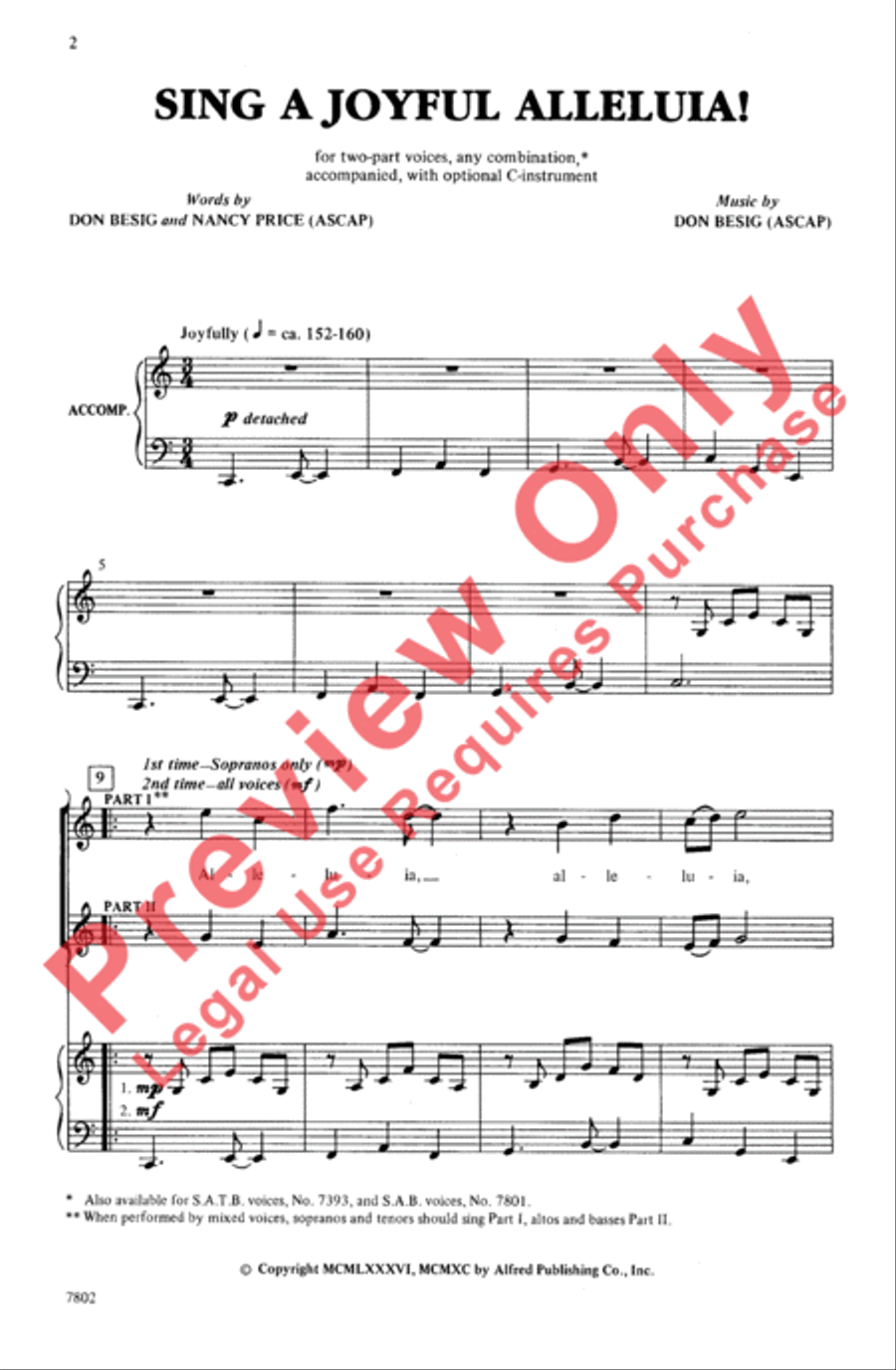 Sing a Joyful Alleluia! Sing a Joyful Alleluia! 2-Part scores gallery preview page 2