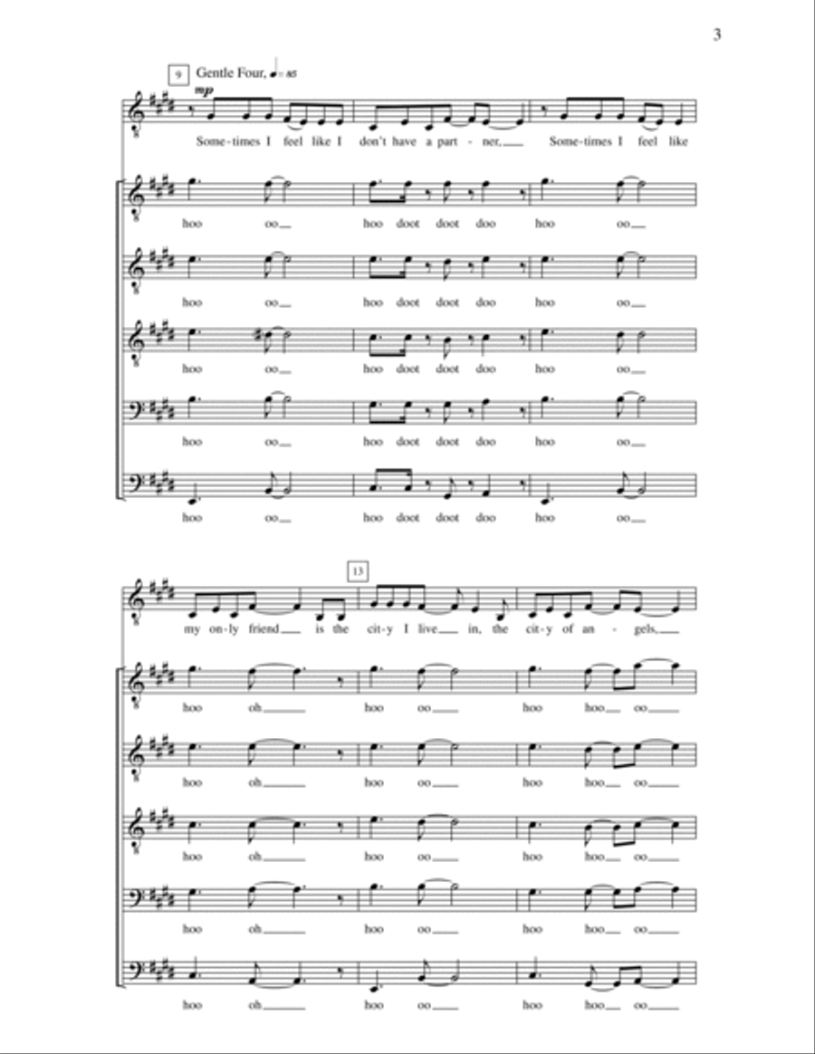 Under The Bridge A Cappella scores gallery preview page 3