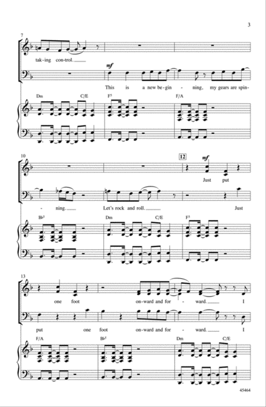 Step One (from the musical Kinky Boots) Choir scores gallery preview page 2
