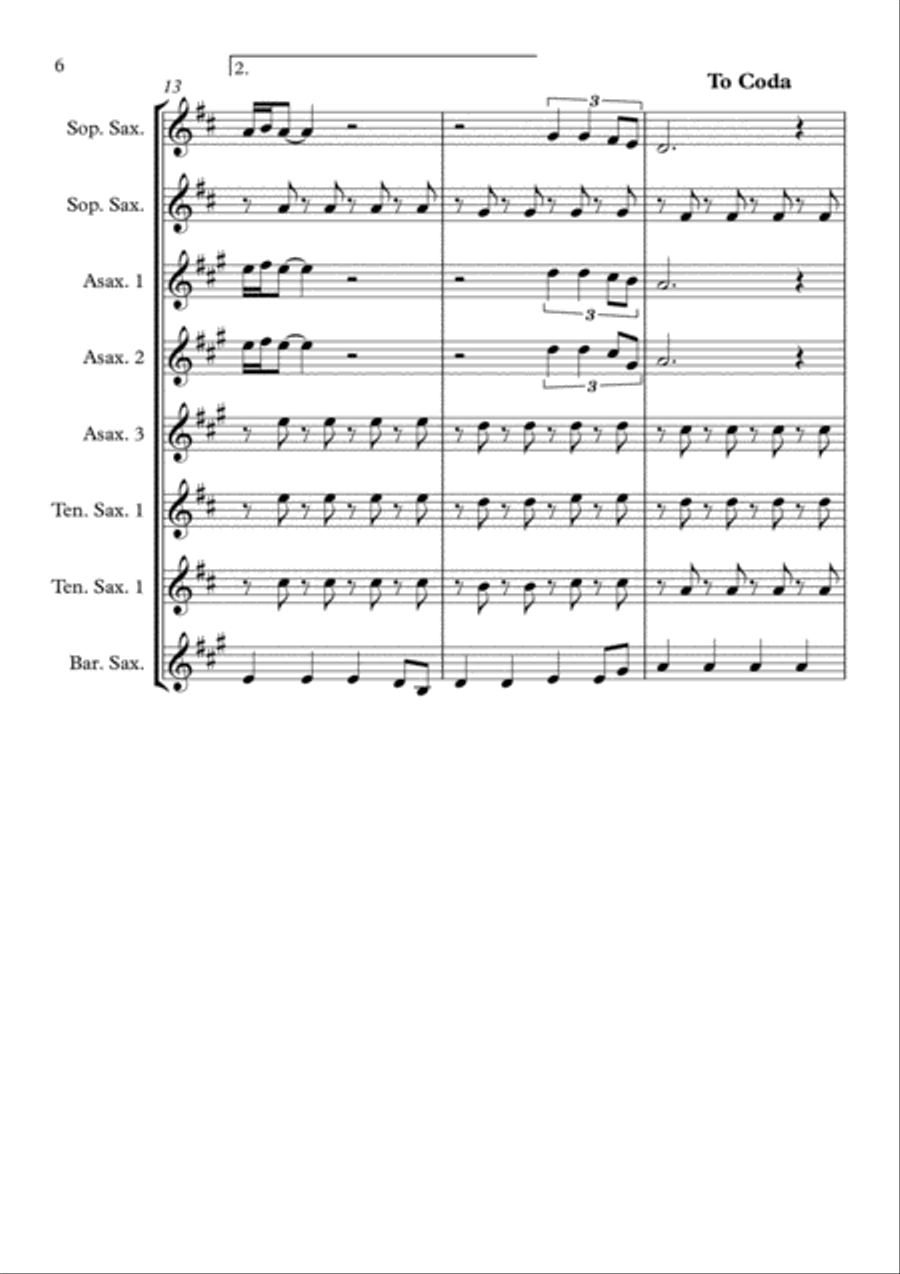 Red, Red Wine Woodwind Quintet scores gallery preview page 6