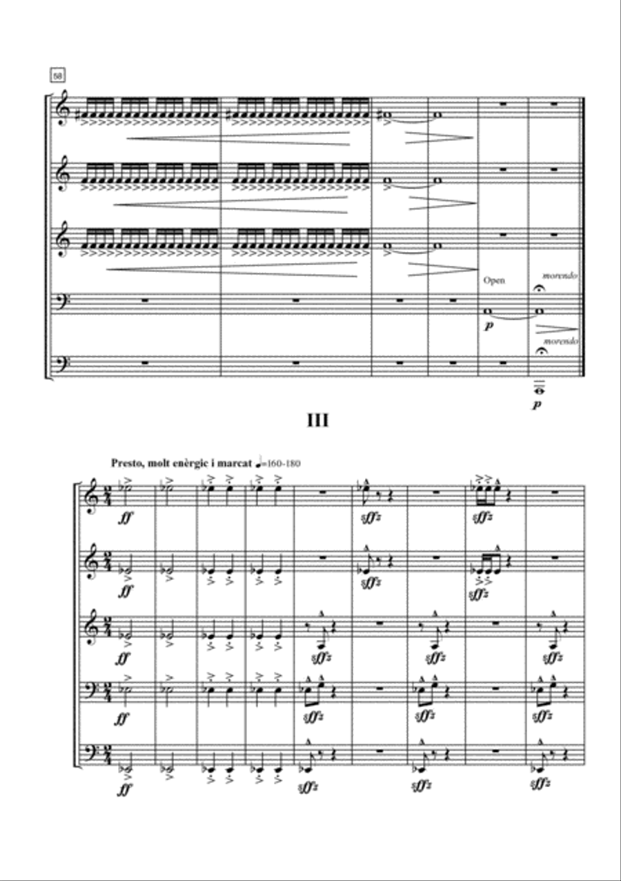 Icfalsons for Brass Quintet Brass Quintet scores gallery preview page 4