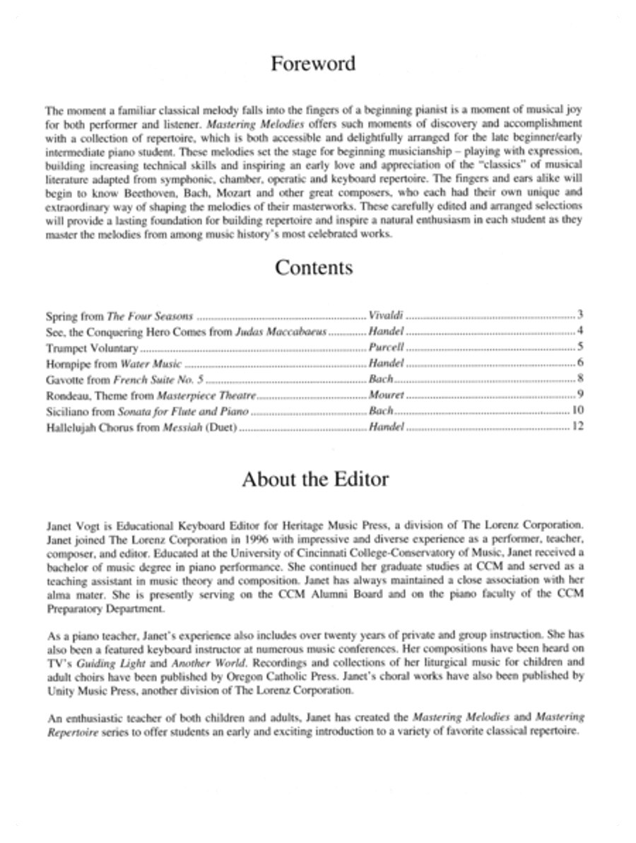 Mastering Melodies: The Baroque Period Piano Solo scores gallery preview page 2