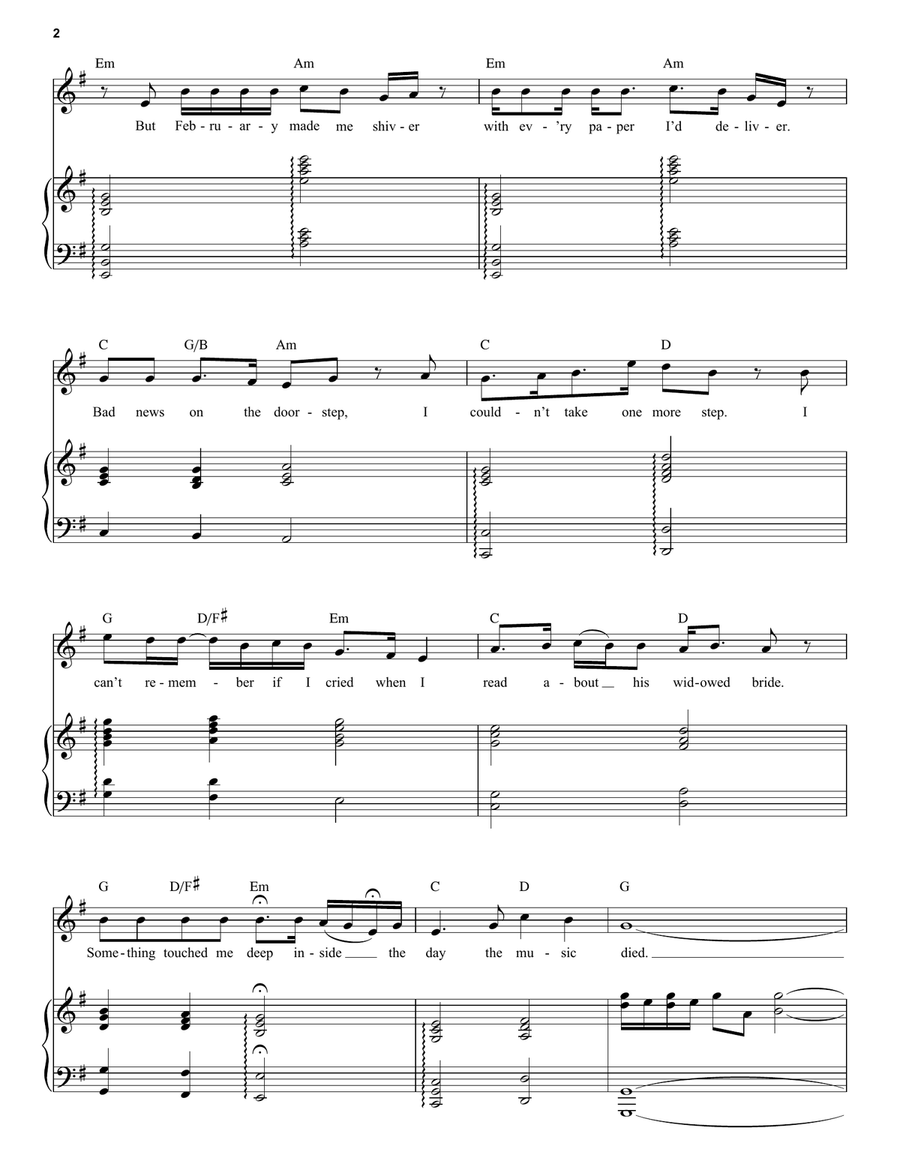 American Pie Voice scores gallery preview page 2