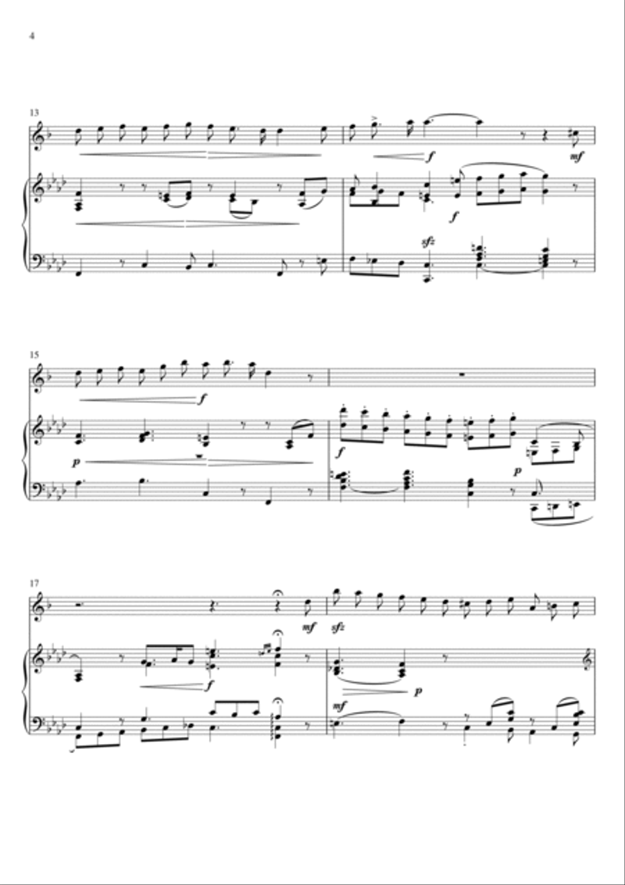 Legrenzi - Che fiero costume (Piano and Baritone Sax) Small Ensemble scores gallery preview page 4