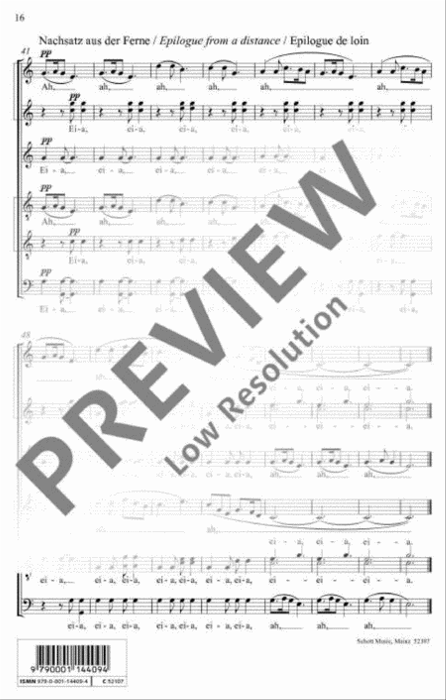 Silent Night, Holy Night A Cappella scores gallery preview page 17