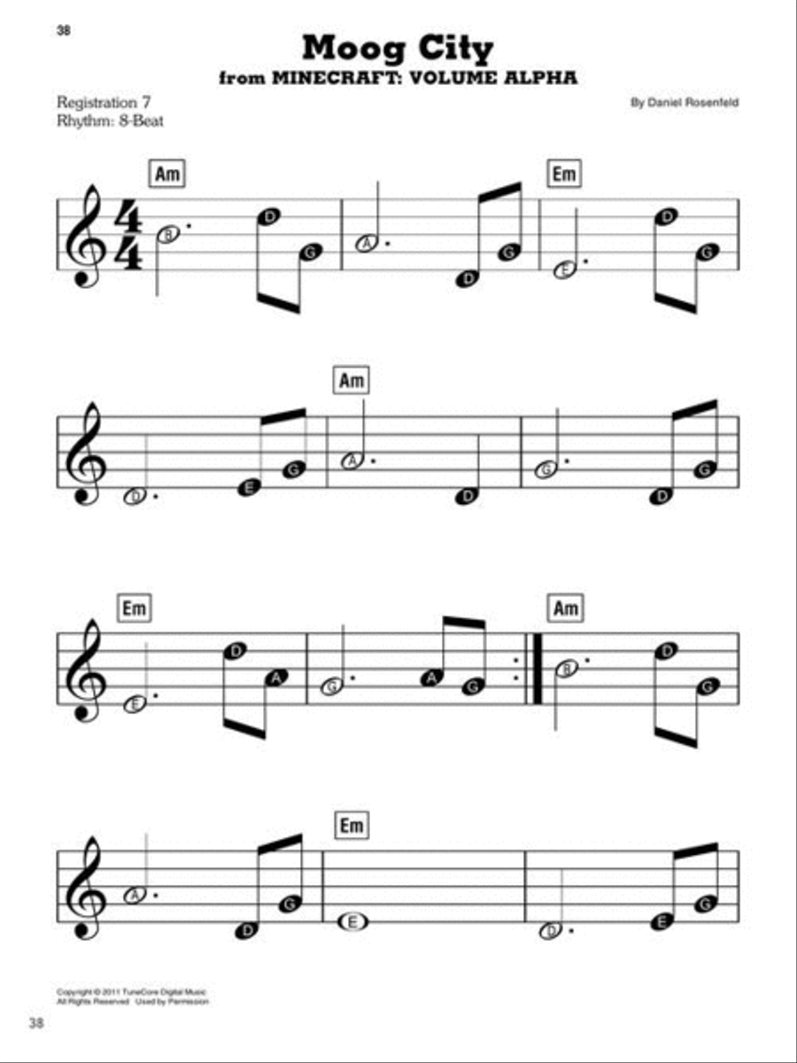 Music from the Video Game Series Minecraft Easy Piano scores gallery preview page 6