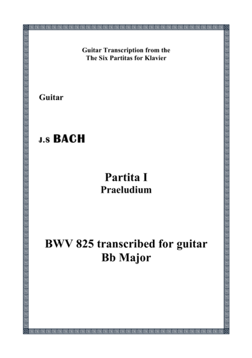 J s Bach Partita I Prelude