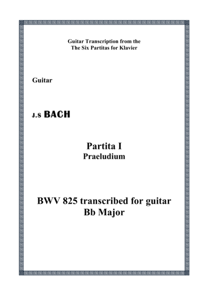 J s Bach Partita I Prelude