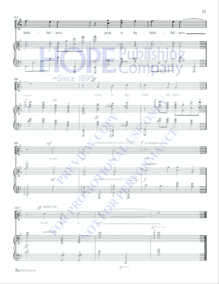 Faithfulness Faithfulness 4-Part scores gallery preview page 11