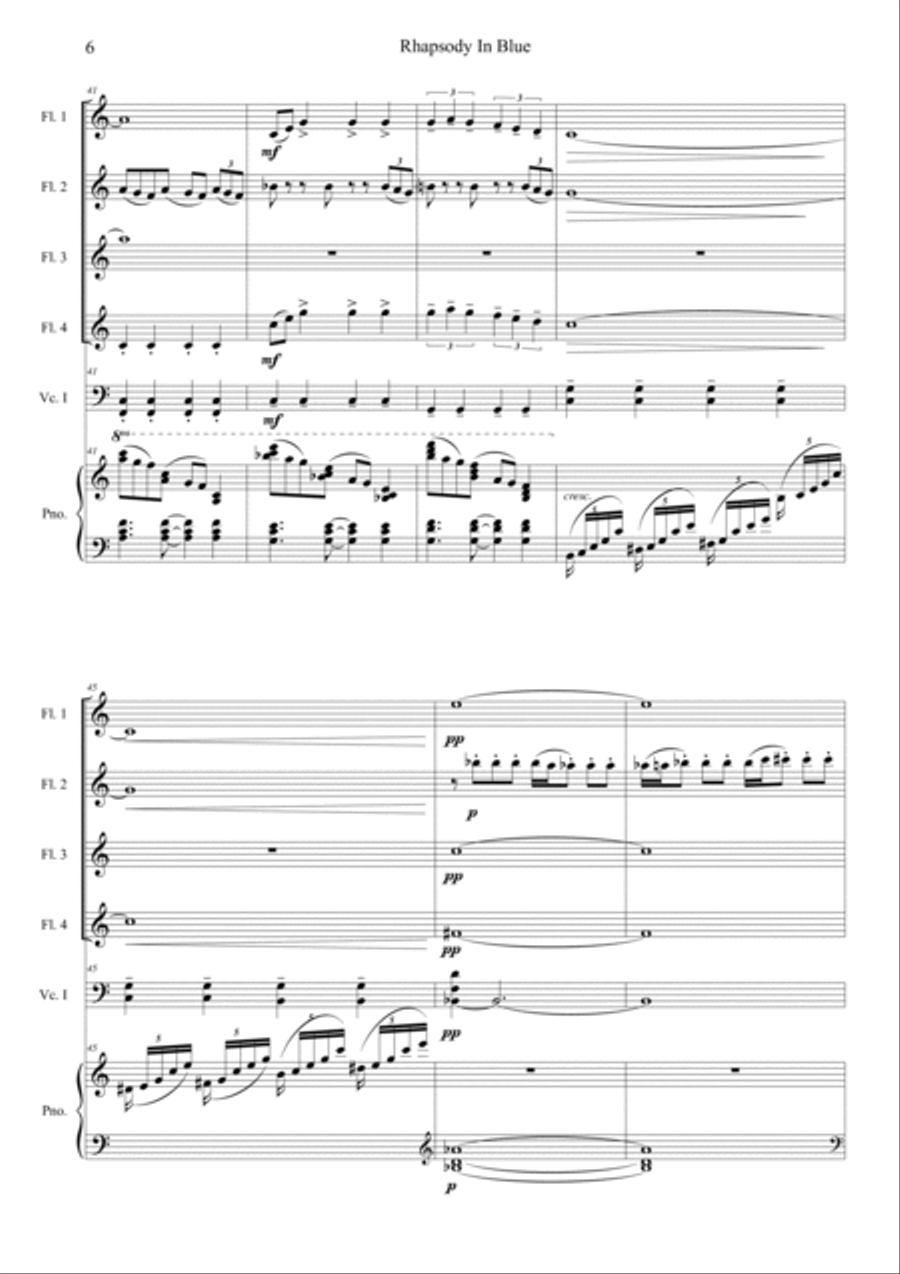 Rhapsody in Blue Rhapsody in Blue Flute scores gallery preview page 6