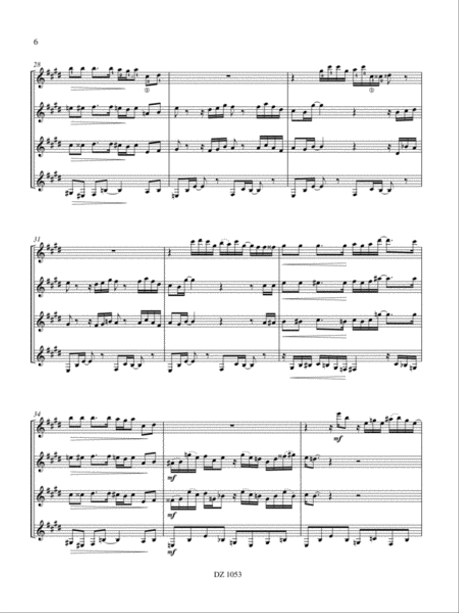 Blues del Caribe Guitar Ensemble scores gallery preview page 6
