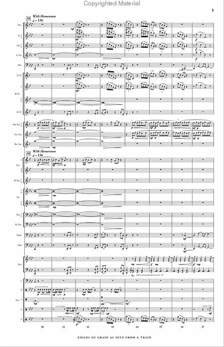 Fields of Grain as Seen from a Train Concert Band scores gallery preview page 6
