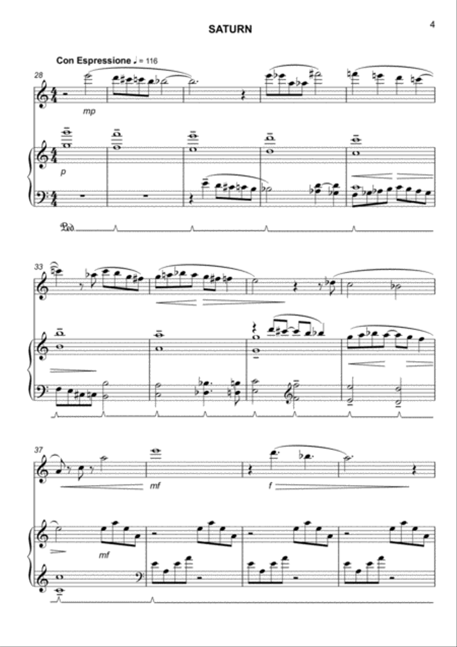EARTH SATURN JUPITER Woodwind Ensemble scores gallery preview page 5