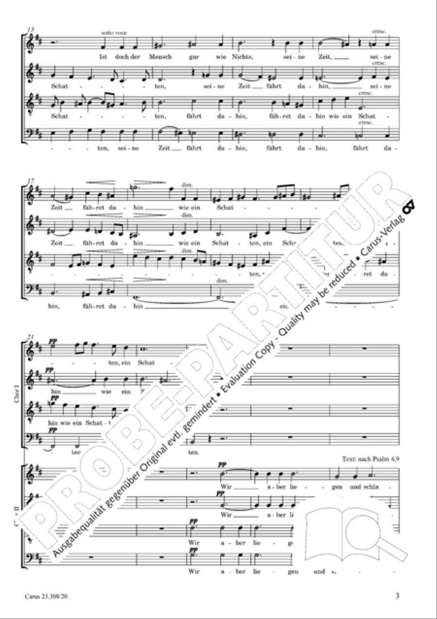 Ist doch der Mensch gar wie Nichts 4-Part scores gallery preview page 4