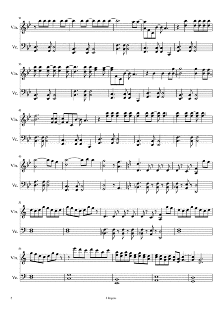 Africa Africa String Duet scores gallery preview page 2