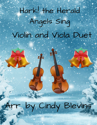 Book cover for Hark! the Herald Angels Sing, for Violin and Viola Duet