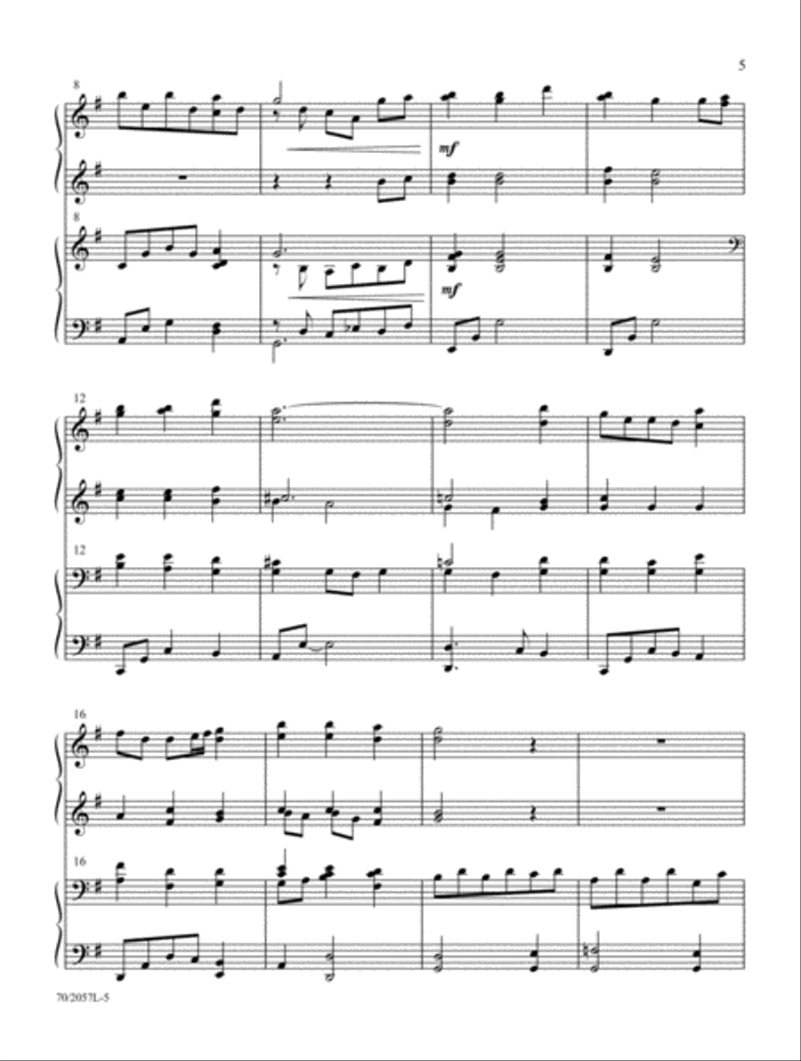 Everlasting Arms Piano Duet scores gallery preview page 3