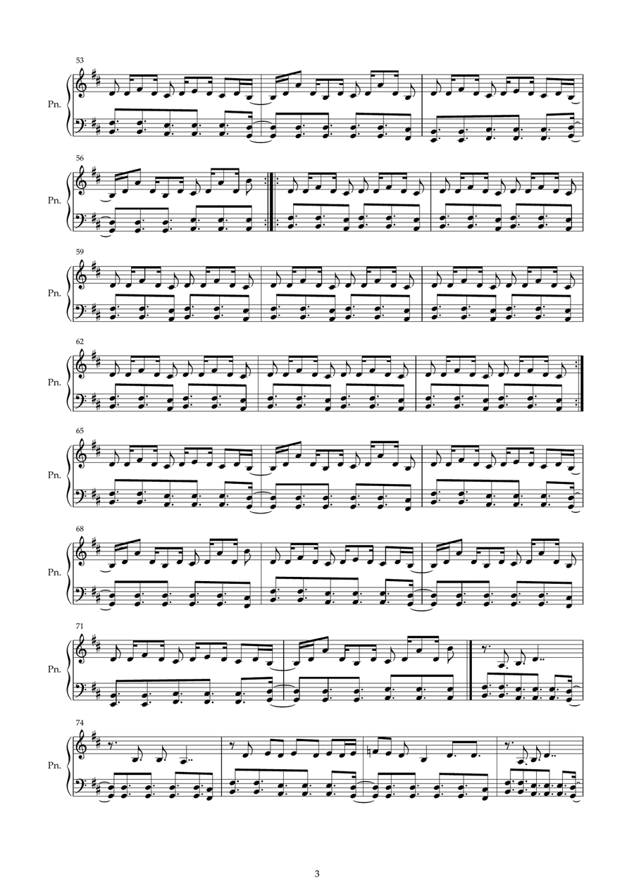 Lay Me Down Piano Solo scores gallery preview page 3