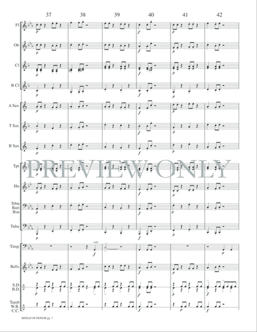 Shield of Honor Concert Band scores gallery preview page 10