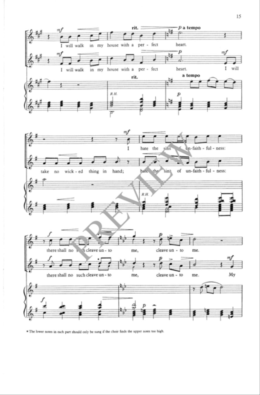 Four Psalm Settings SA scores gallery preview page 16
