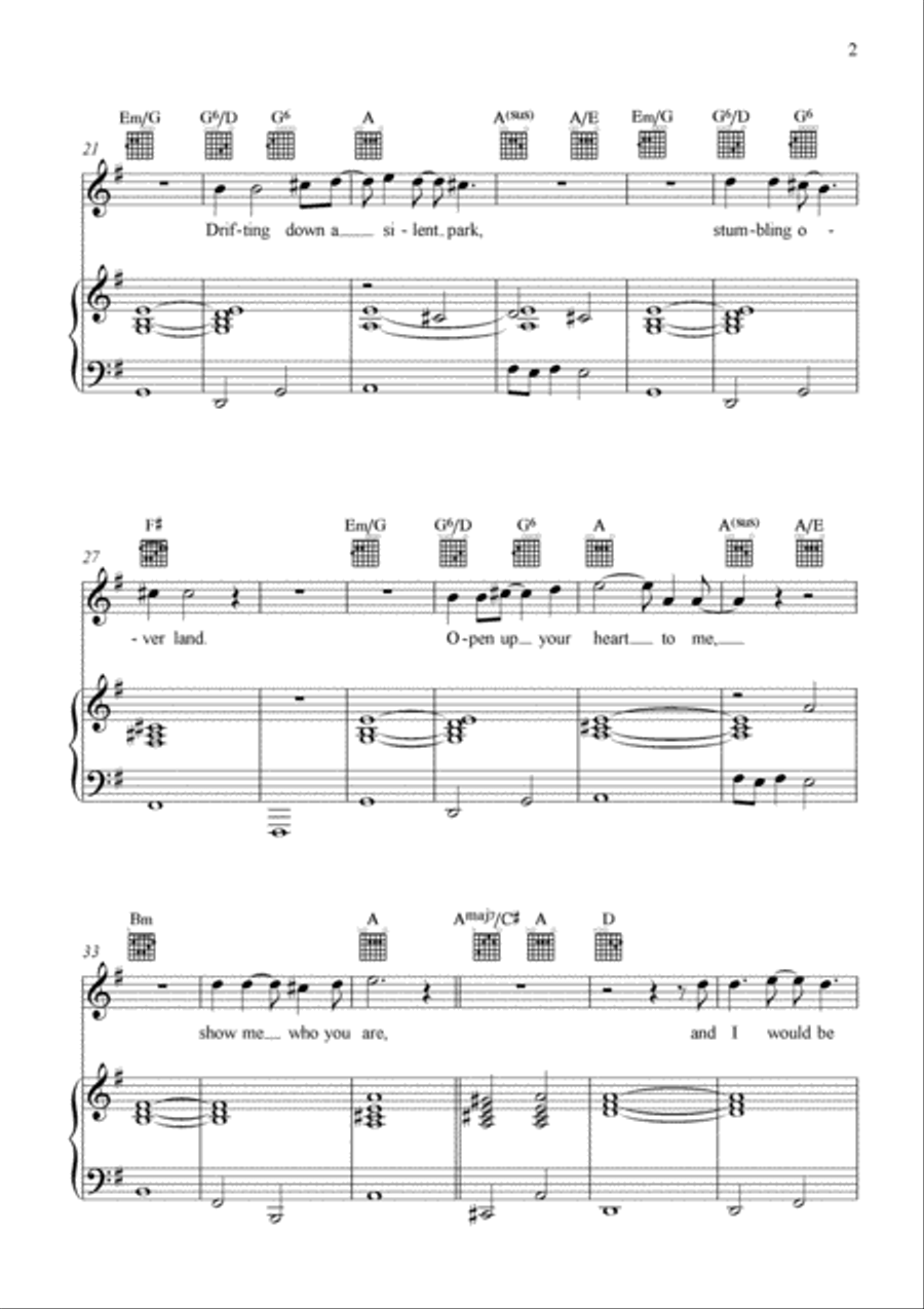 I Would Be Your Slave Piano, Vocal, Guitar scores gallery preview page 3