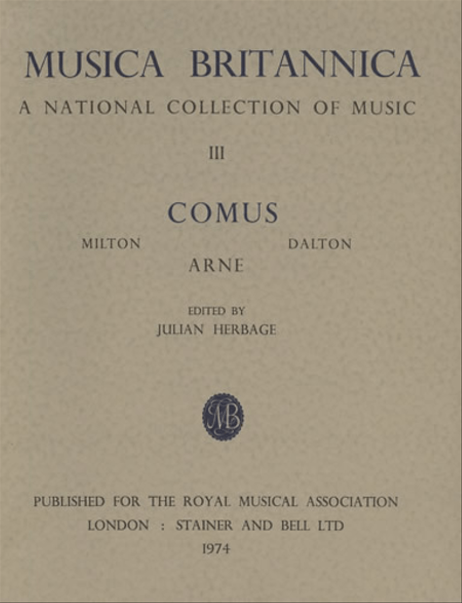 The Masque of Comus Score scores gallery preview page 1