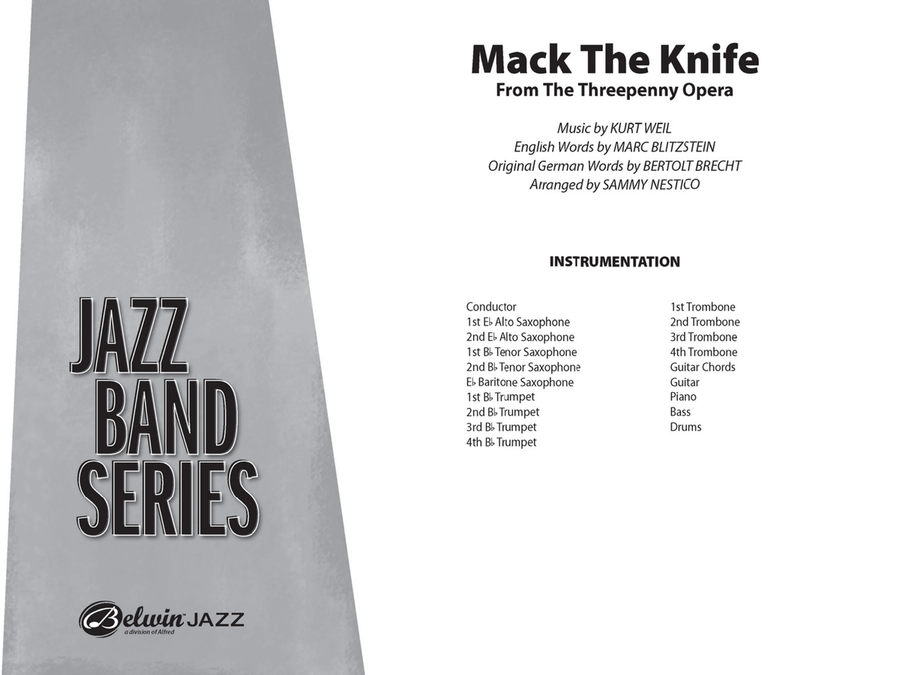 Mack the Knife (from The Threepenny Opera): Score