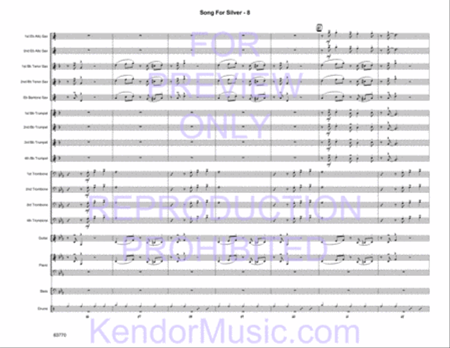Song for Silver Jazz Ensemble scores gallery preview page 10