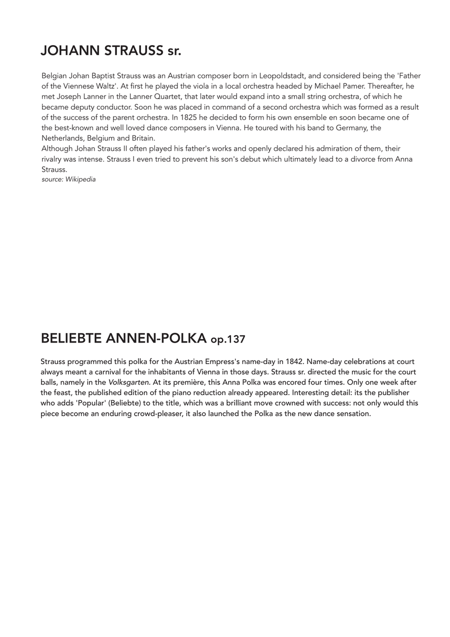 Beliebte Annen-Polka op. 137 Chamber Orchestra scores gallery preview page 2