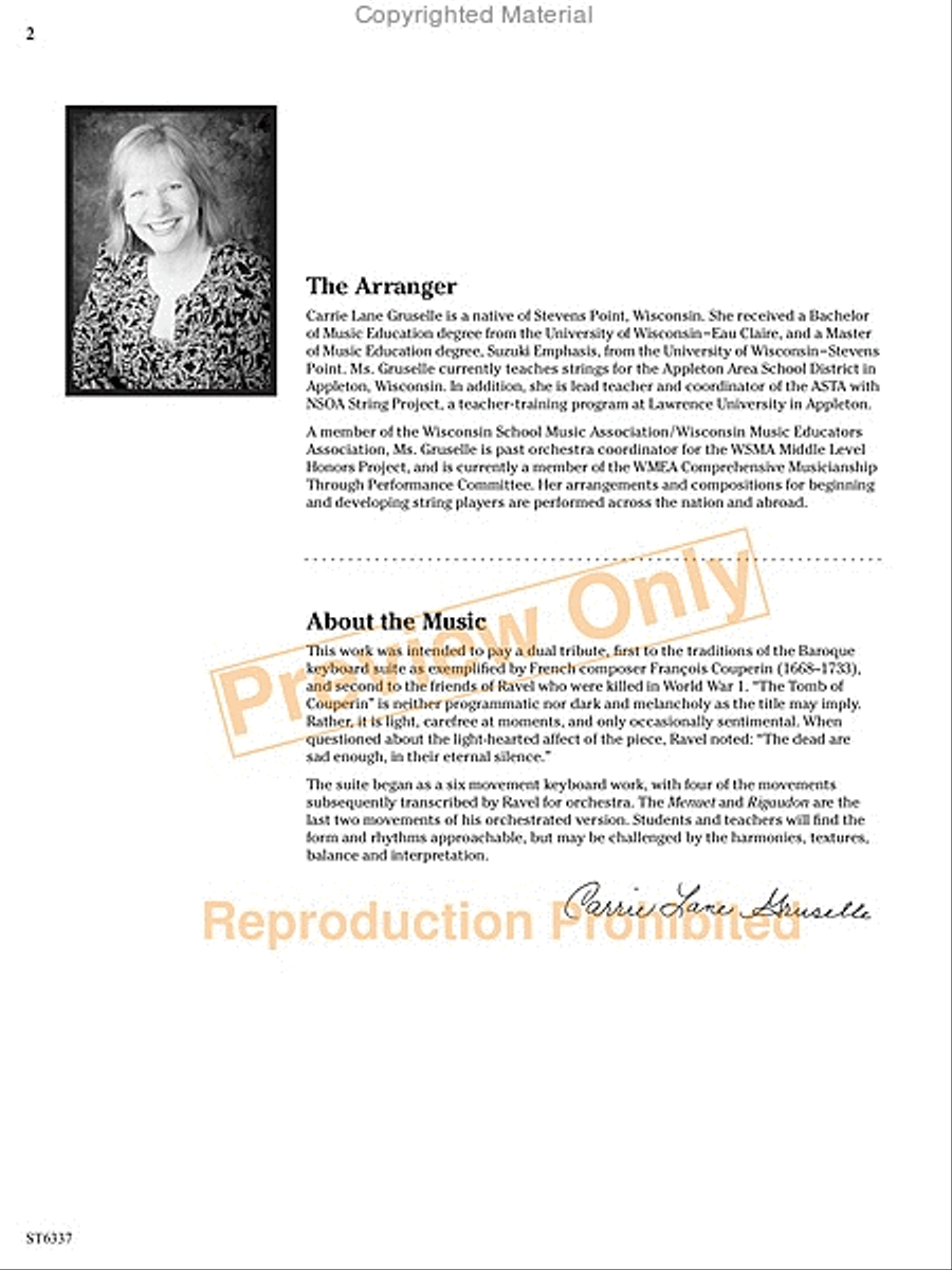 Menuet and Rigaudon String Orchestra scores gallery preview page 19