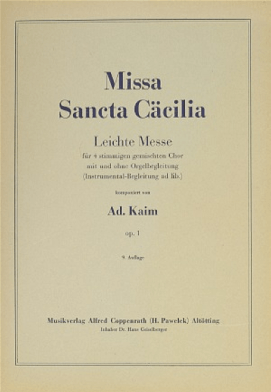 Missa Sancta Cacilia 4-Part scores gallery preview page 1