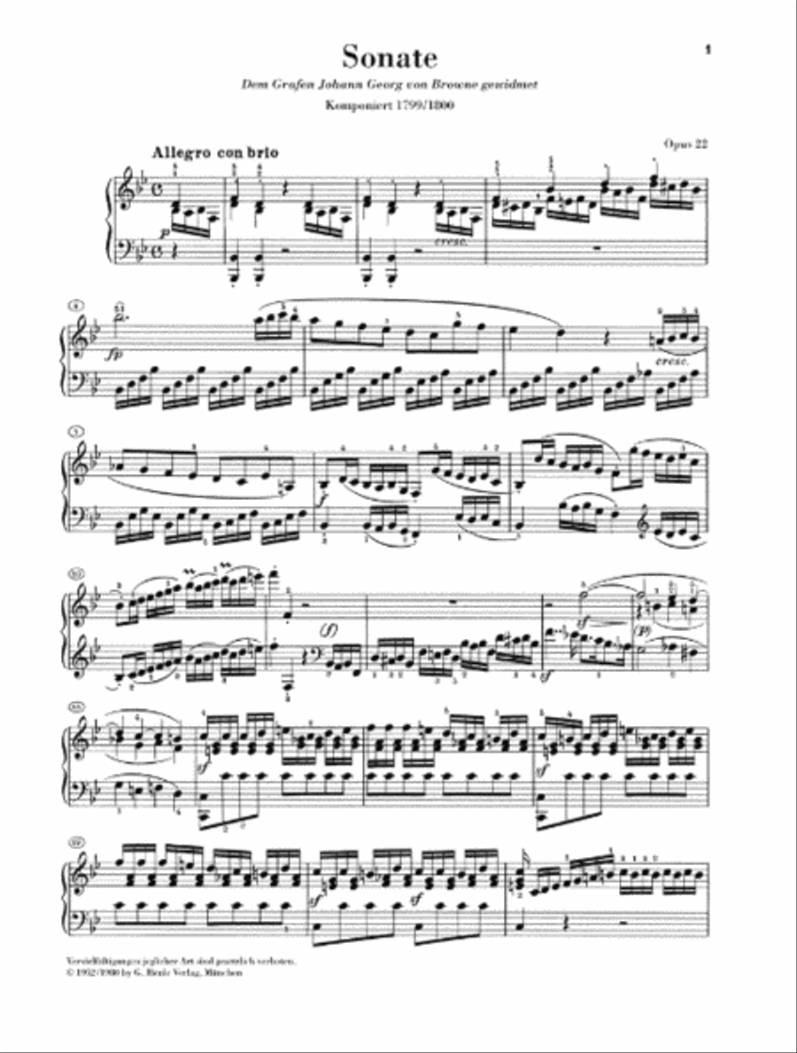 Piano Sonata No. 11 in B-flat Major, Op. 22 Piano Solo scores gallery preview page 2