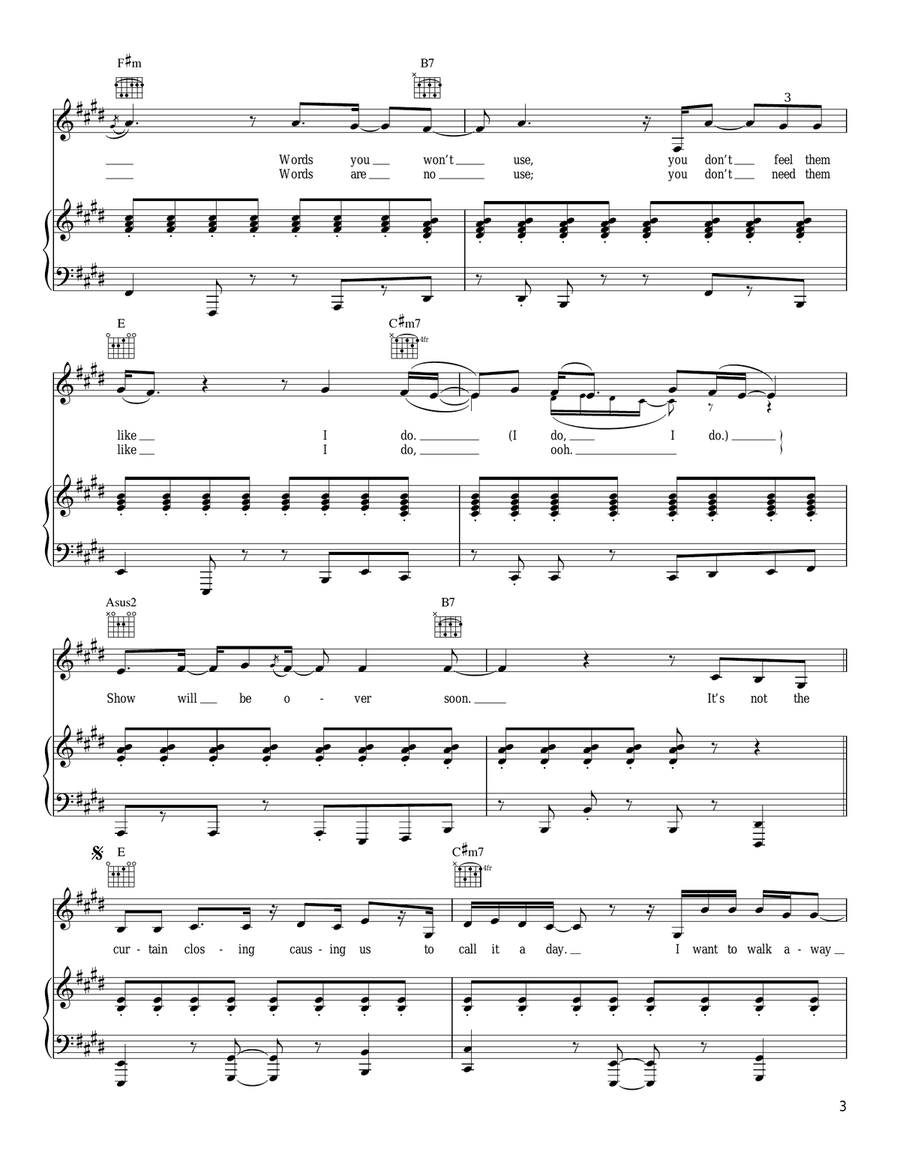 Say You're Sorry Piano, Vocal, Guitar scores gallery preview page 3