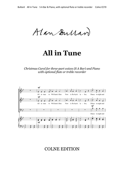 All in Tune: Christmas Carol for mixed voices (S A Bar) and keyboard image number null