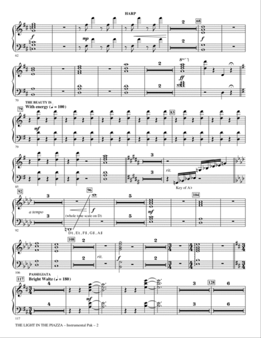 The Light In The Piazza (Choral Highlights) (arr. John Purifoy) - Harp Choir scores gallery preview page 2