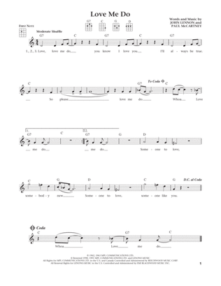 Love Me Do (from The Daily Ukulele) (arr. Liz and Jim Beloff)