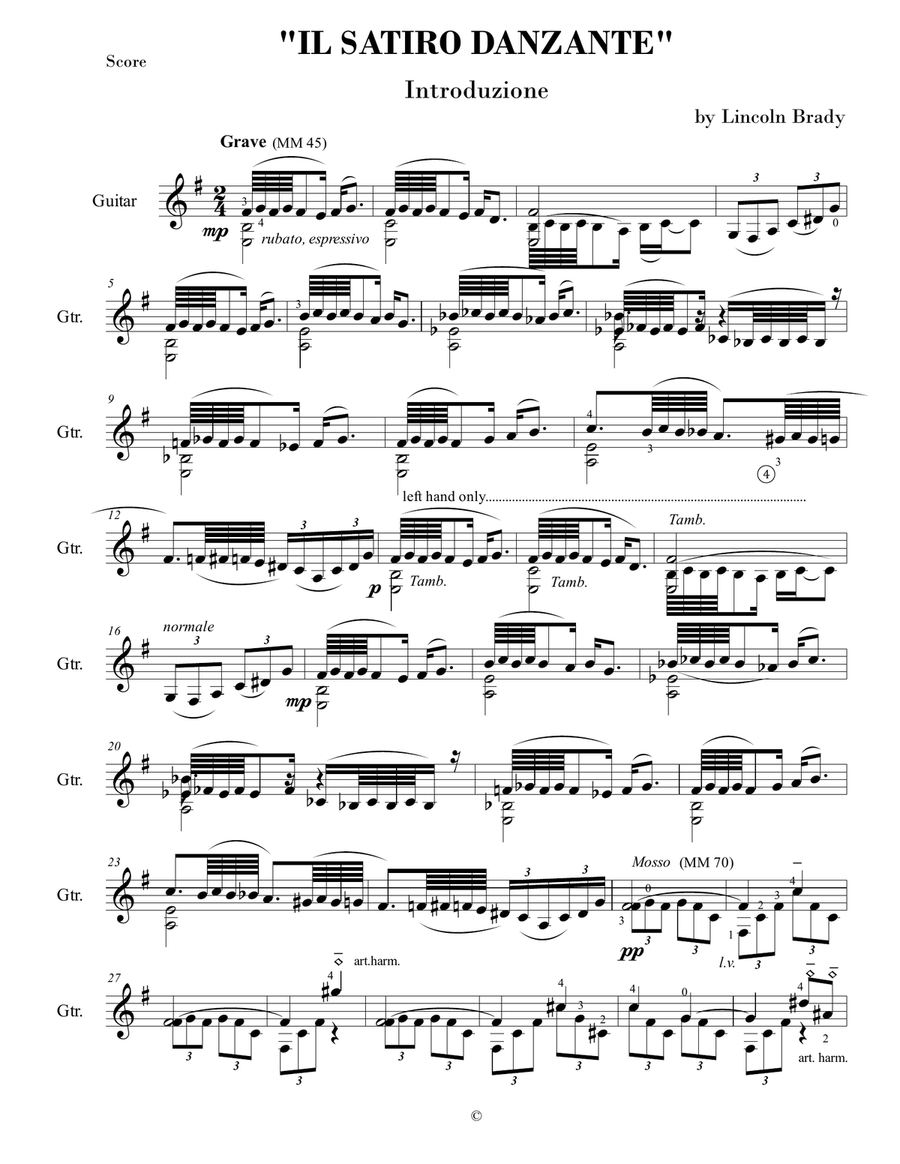 IL SATIRO DANZANTE - Solo Guitar Acoustic Guitar scores gallery preview page 3
