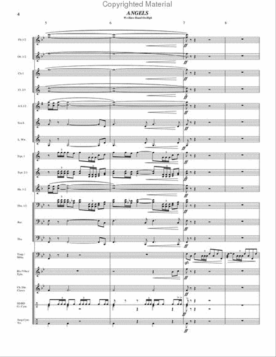 Angels We Have Heard on High Concert Band scores gallery preview page 4