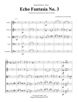 Sweelinck: Echo Fantasia No. 3 for String Orchestra - Score Only