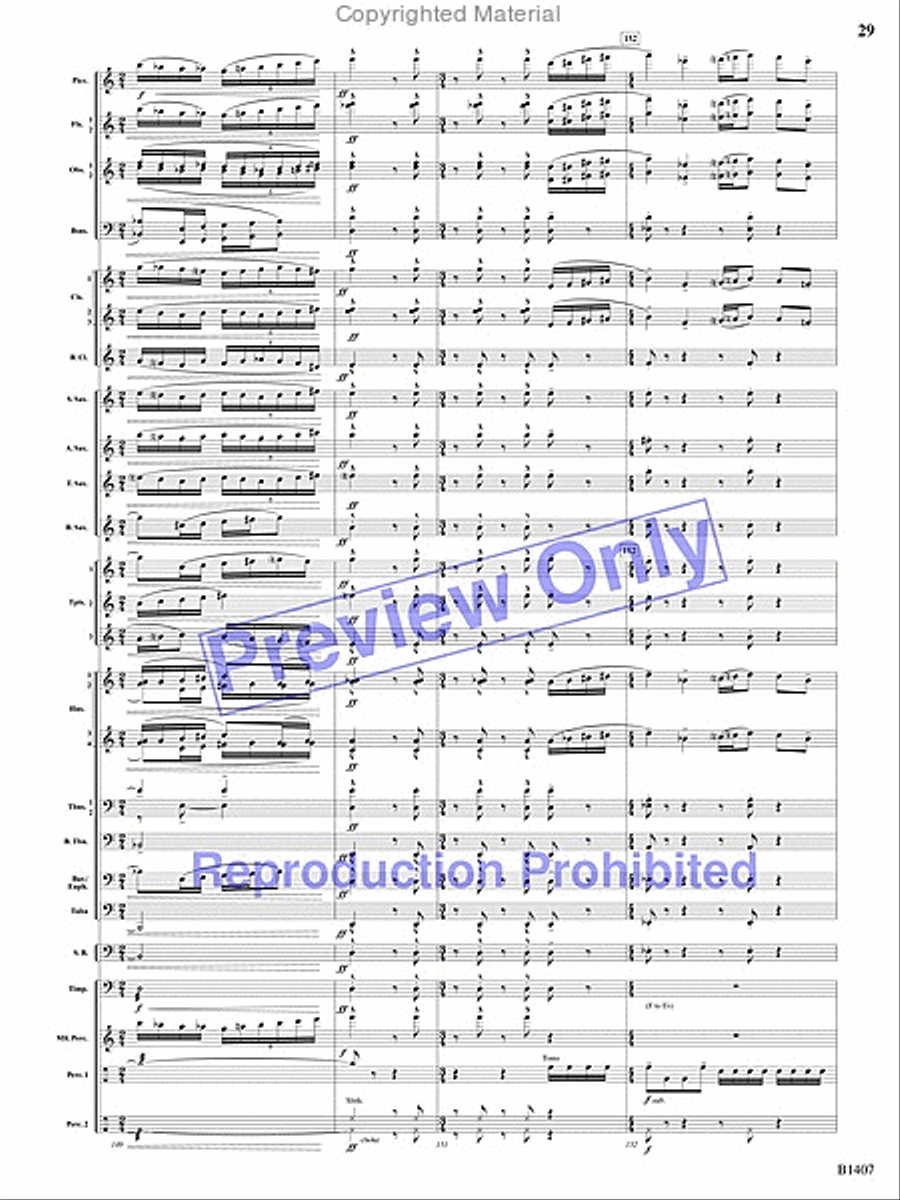 Antiphonal Fanfare Antiphonal Fanfare Concert Band scores gallery preview page 28