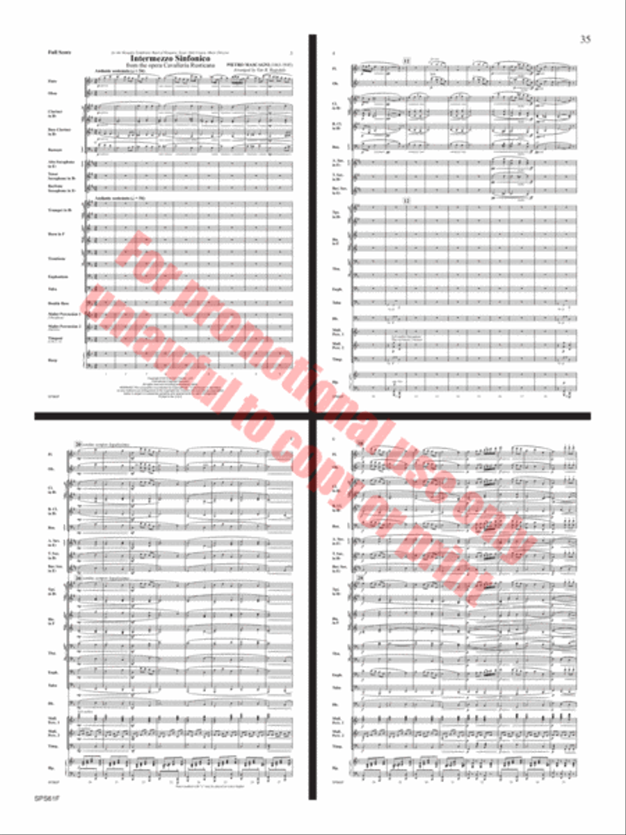 The Lake in the Sky Concert Band scores gallery preview page 36